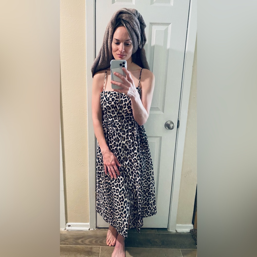 H&M Leopard Midi Dress